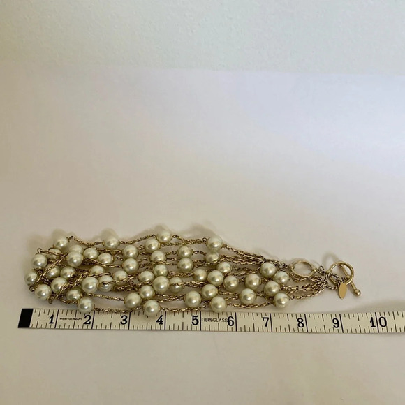 Vintage  St Thomas Multi Strand Faux Pearl Necklace - Picture 5 of 8